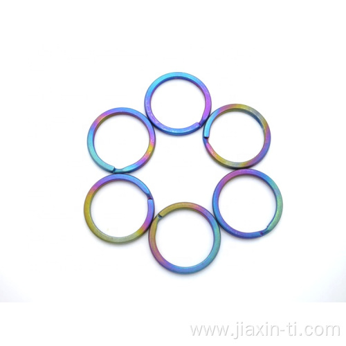 Titanium Key Rings Split Flat Rings
